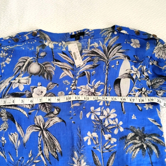 JCrew linen short sleeve top - Picture 4 of 6